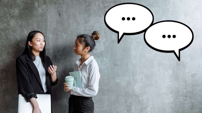 Two women having a conversation